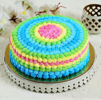 Rainbow Cream Cake