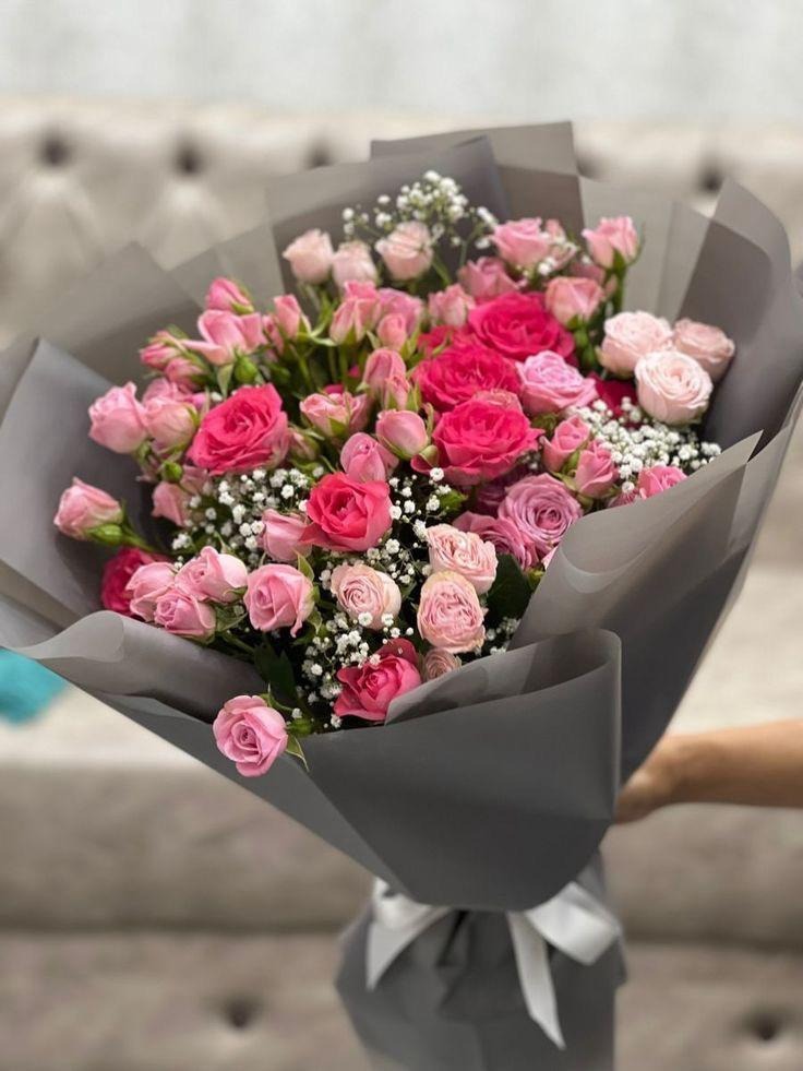 Blush Harmony Pink Rose Bouquet