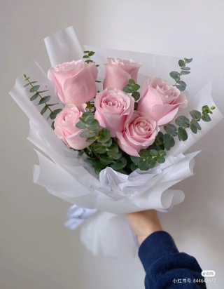 Blush Pink Rose Bouquet