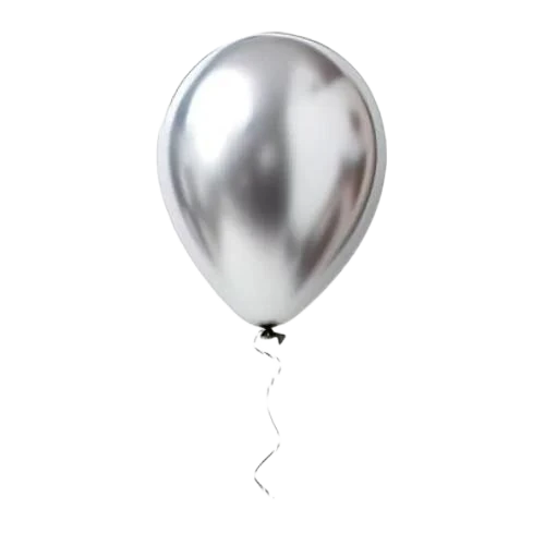 🎈 Silver Luxe – Metallic Balloon Accent