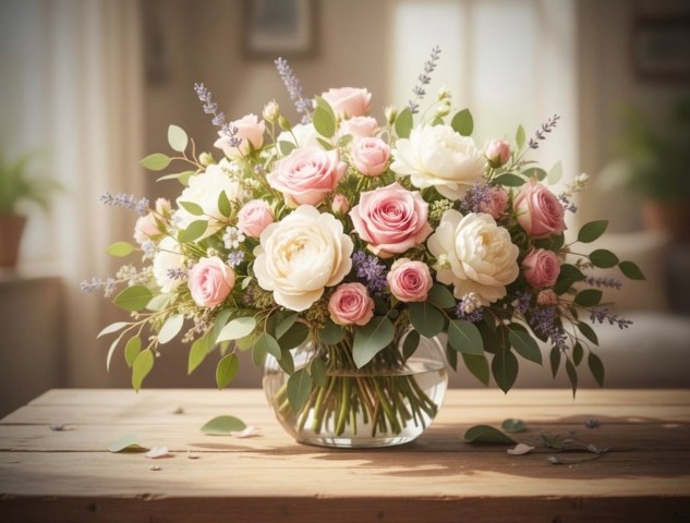 🌸 Blush Harmony Vase Arrangement