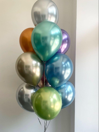 Metallic Rainbow Luxe Balloon Bouquet