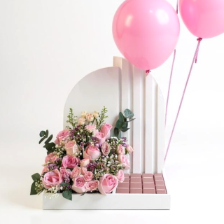 Pink Celebration Floral Arrangement - Image 3