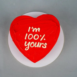 Heart-shaped Red Velvet Cake