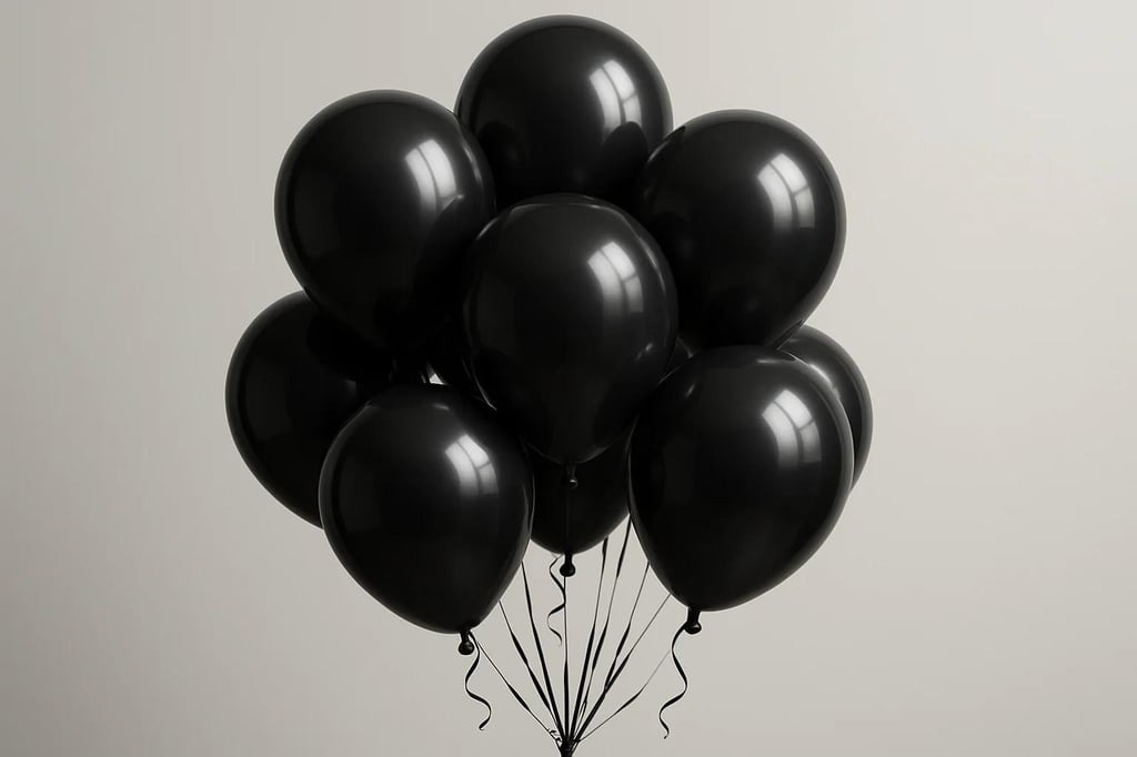 🎈 Midnight Chic – Black Balloon Bunch