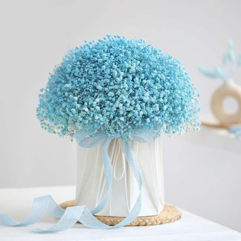 Elegant sky blue Baby’s Breath Bouquet