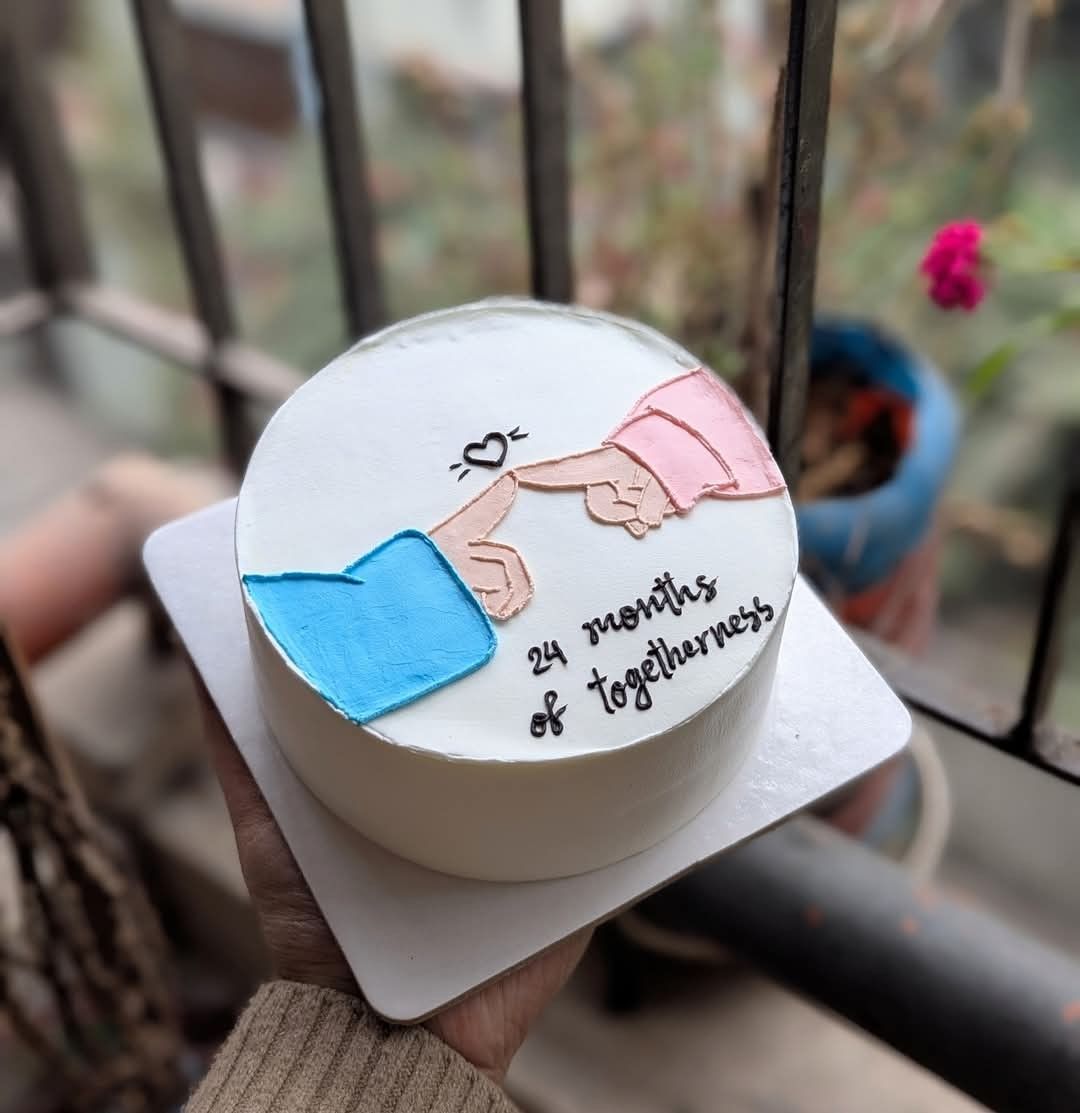 "24 Months of Togetherness" Bento Cake