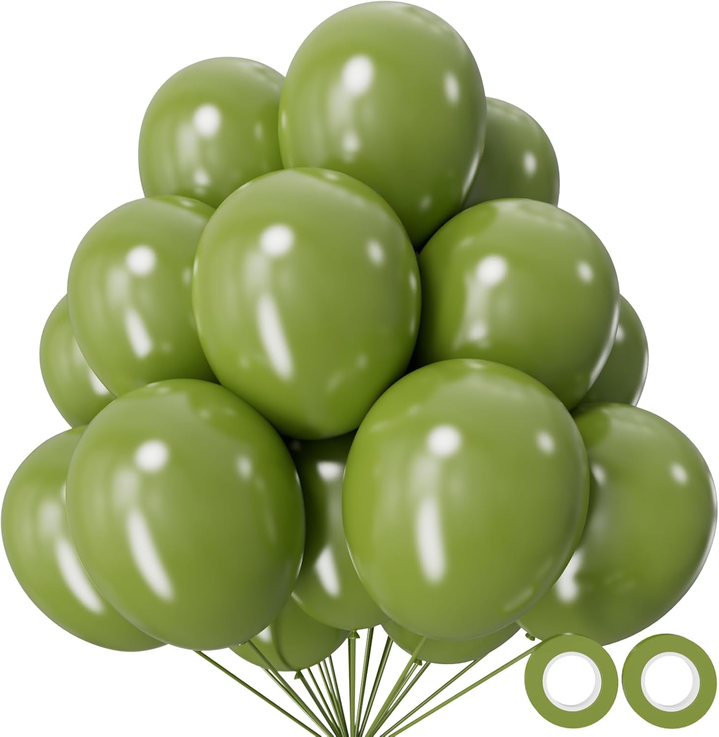 The "Avocado Green" Retro Party Balloons-20pcs