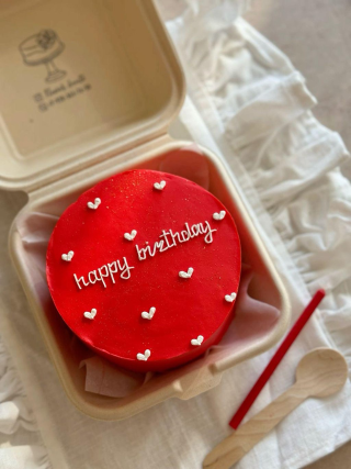 Mini Red Birthday Cake