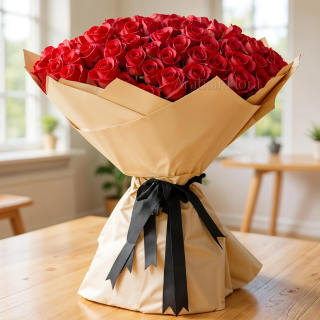 Royal Romance 300 Red Rose Bouquet