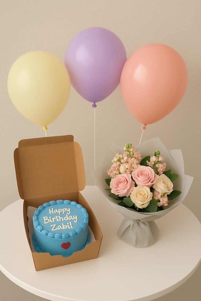 🎂🌸🎈 Zabil Bento Cake Combo