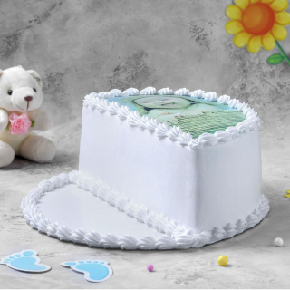 Smiley Cartoon Cream Cake - Image 3