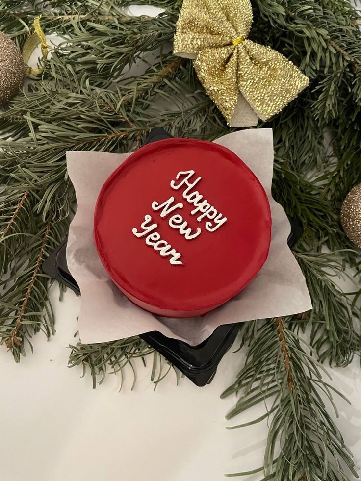 "Happy New Year" Festive Bento Cake