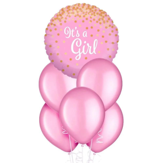 It’s a Baby Girl! Helium Balloon Set – 7 pcs