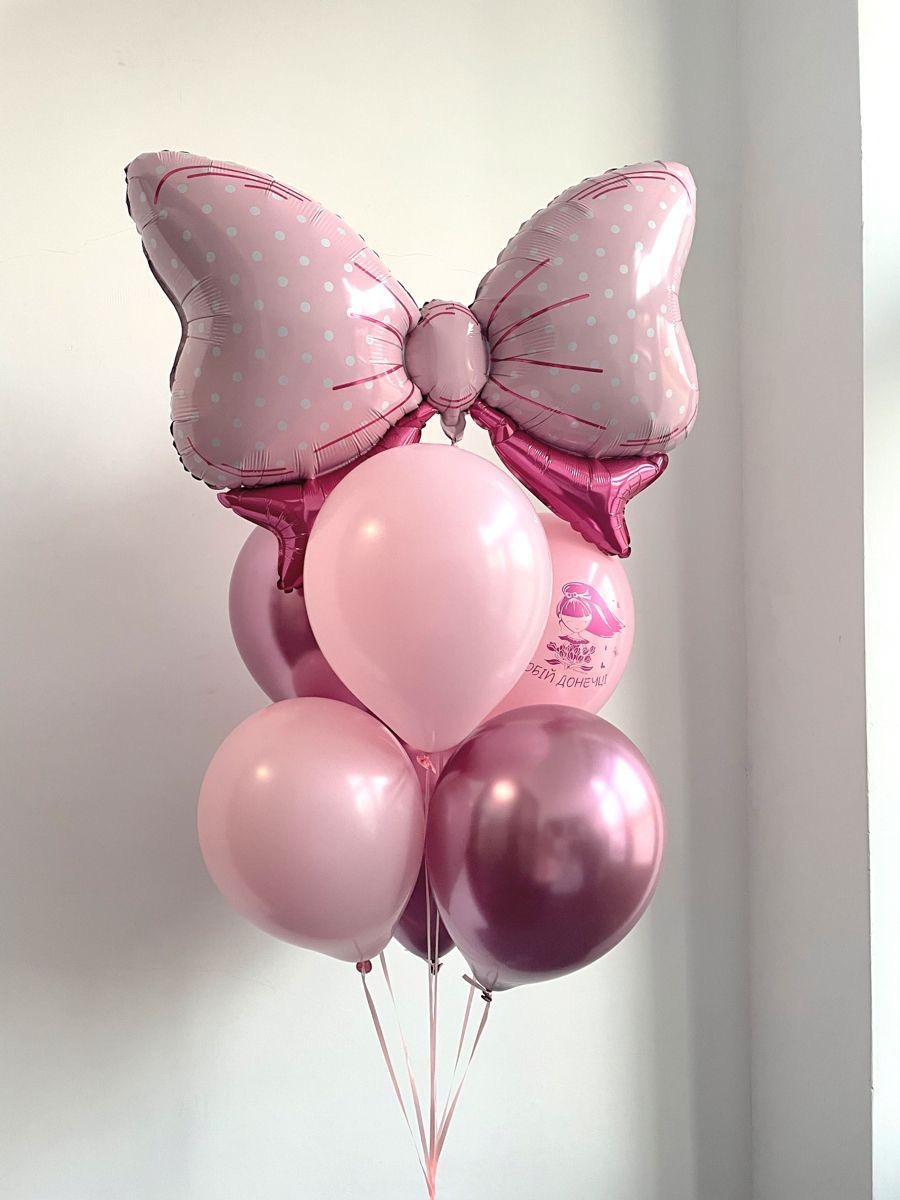 🎈 Polka Dot Bow Birthday Balloon Bouquet
