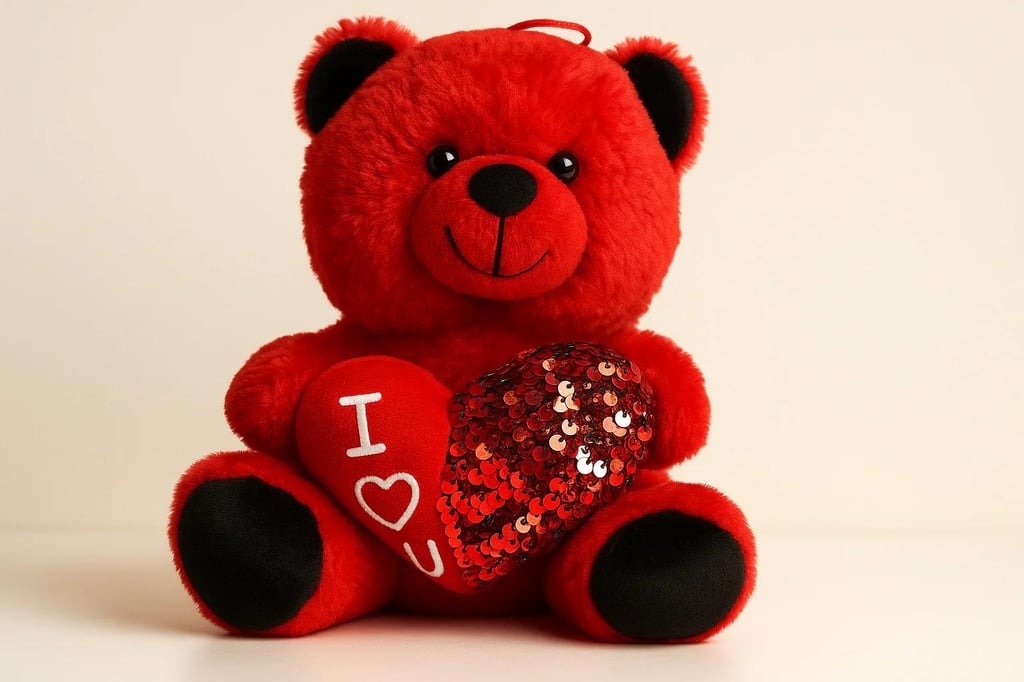🧸 Midnight Ember – Heartfelt Teddy Bear