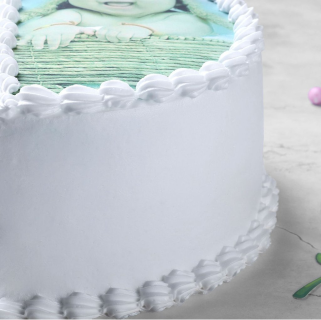 Smiley Cartoon Cream Cake - Image 2