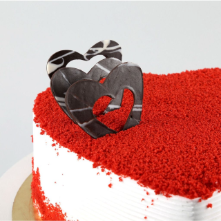 Romantic Red Velvet Heart Cake – A Sweet Gesture of Love - Image 4