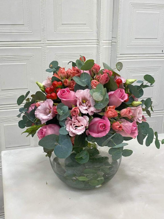 Pink Elegance Globe Arrangement