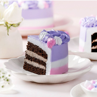 Lavender & Pink Floral Swirl Cake - Image 2