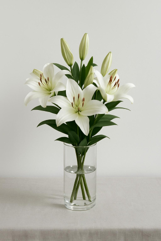 Elegant White Lily Arrangement