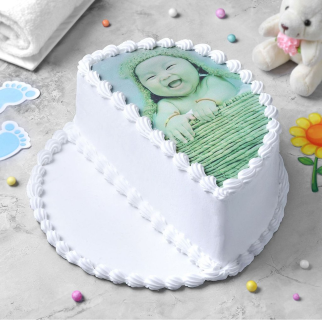 Smiley Cartoon Cream Cake