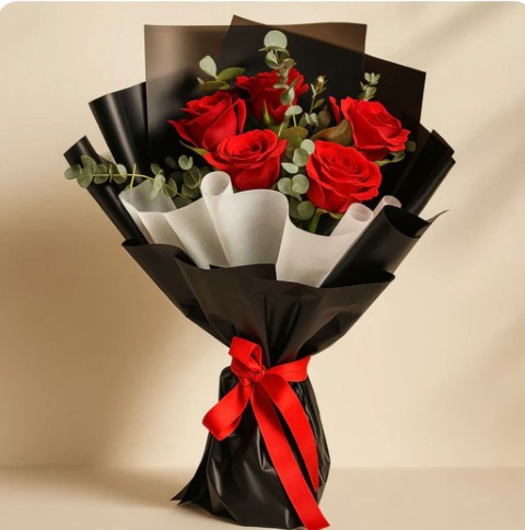 🖤 Velvet Ember Rose Wrap