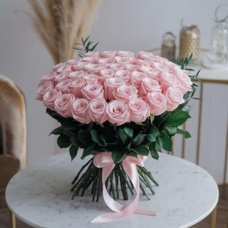 Blushing Pink Rose Bouquet