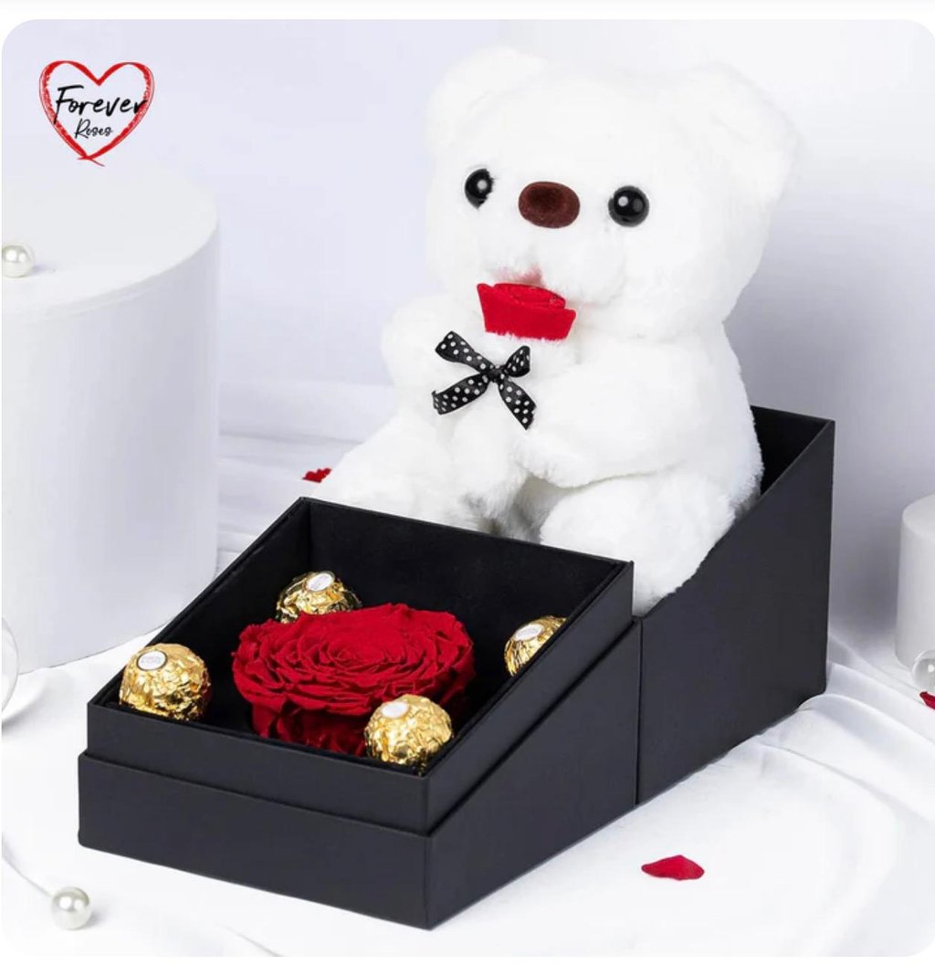 🧸 Teddy Bear & Rose Gift Box