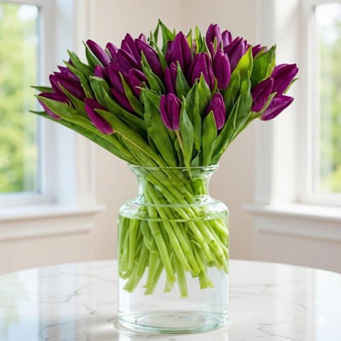 💜 Regal Purple Tulip Bouquet