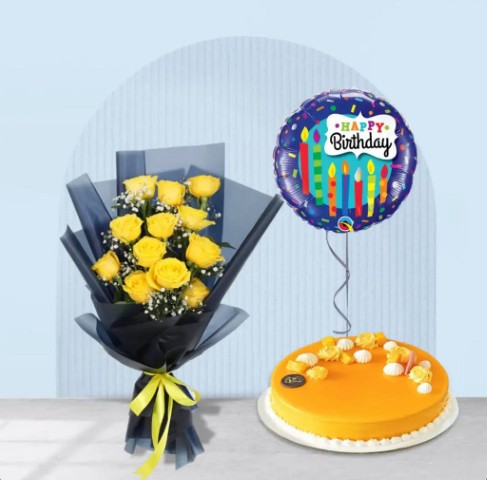 🎂 Yellow Birthday Delight Combo