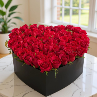 Romantic Heart Rose Box