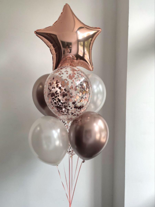 Rose Gold Celebration Balloon Bouquet