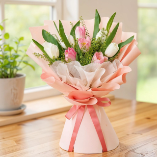 Whispering Petals Tulip Bouquet