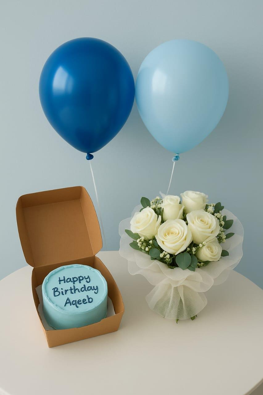 🎂🌸🎈 Aqeeb Bento Cake Combo