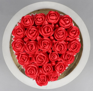 Heart-Shaped Rose Cake - Image 2