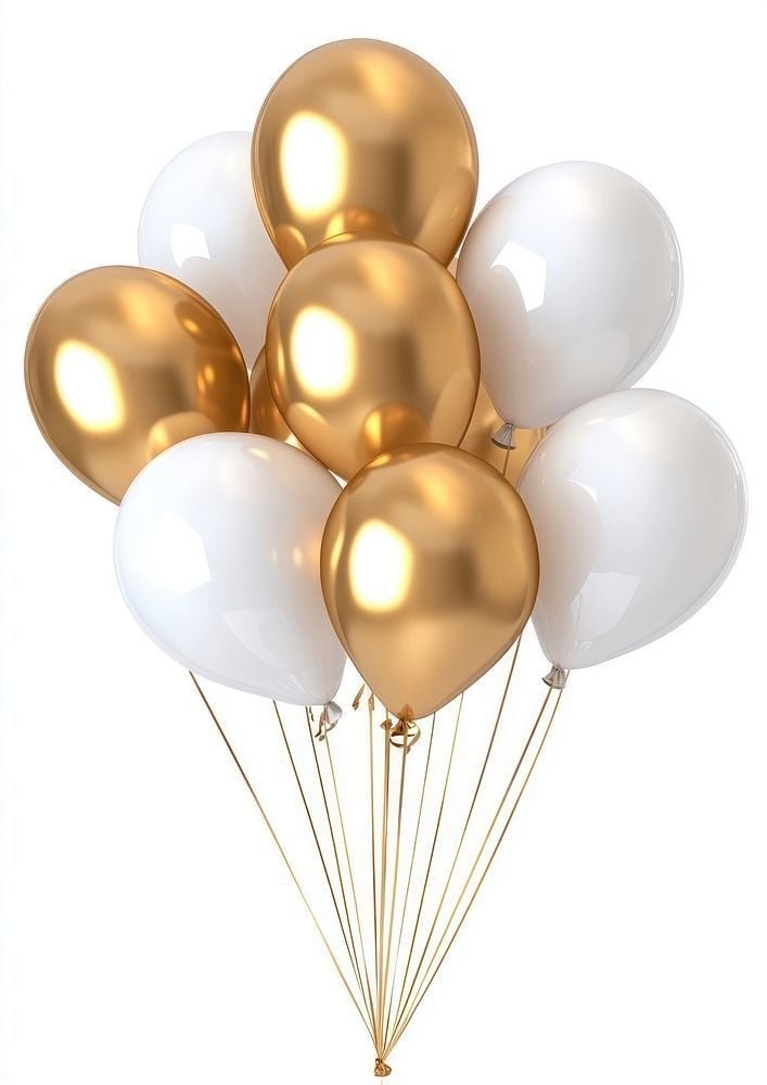 ✨ Elegant Party Balloon – Gold & White Duo