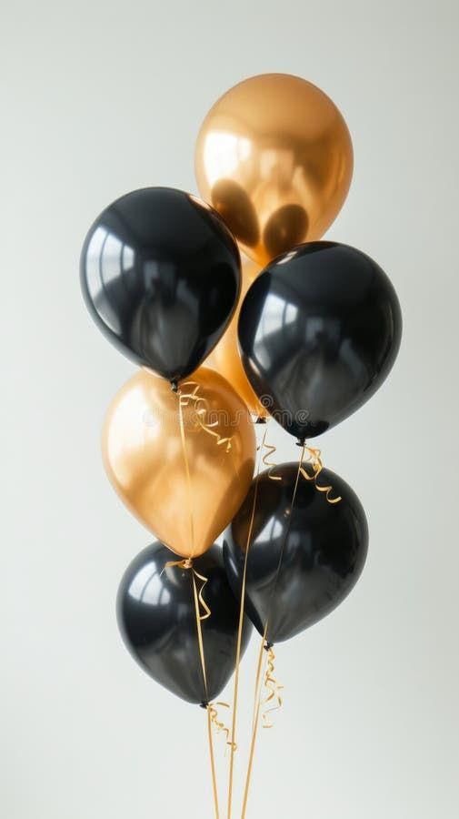 Black and Gold Balloons