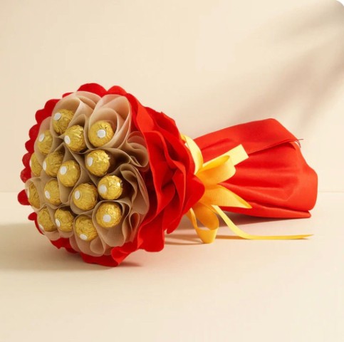 🌼 Golden Bloom Chocolate Bouquet