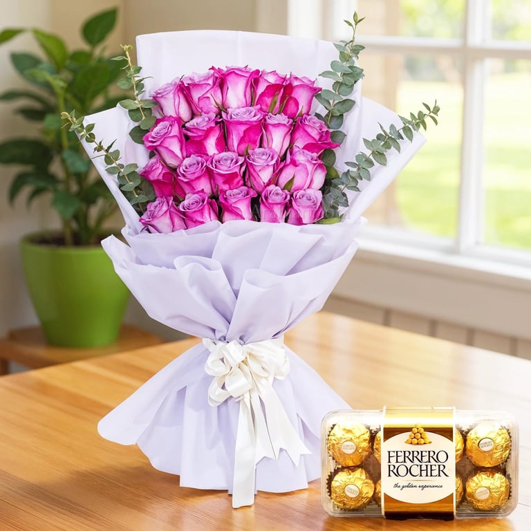 💜 Lavender Dream Rose & Chocolate Bundle