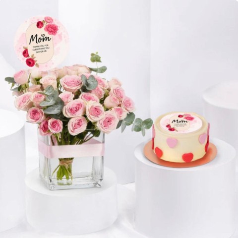 🍰 Mom’s Love Floral & Cake Duo - Image 2
