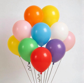 Rainbow Party Helium Balloon Set – 10 pcs