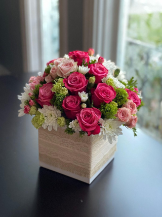 Vintage Garden Box Arrangement