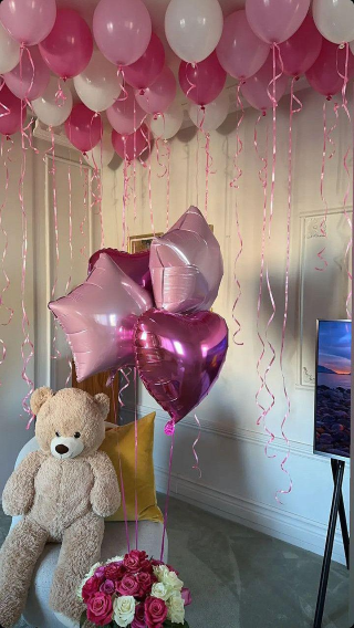 Overhead Pink Balloon Extravaganza