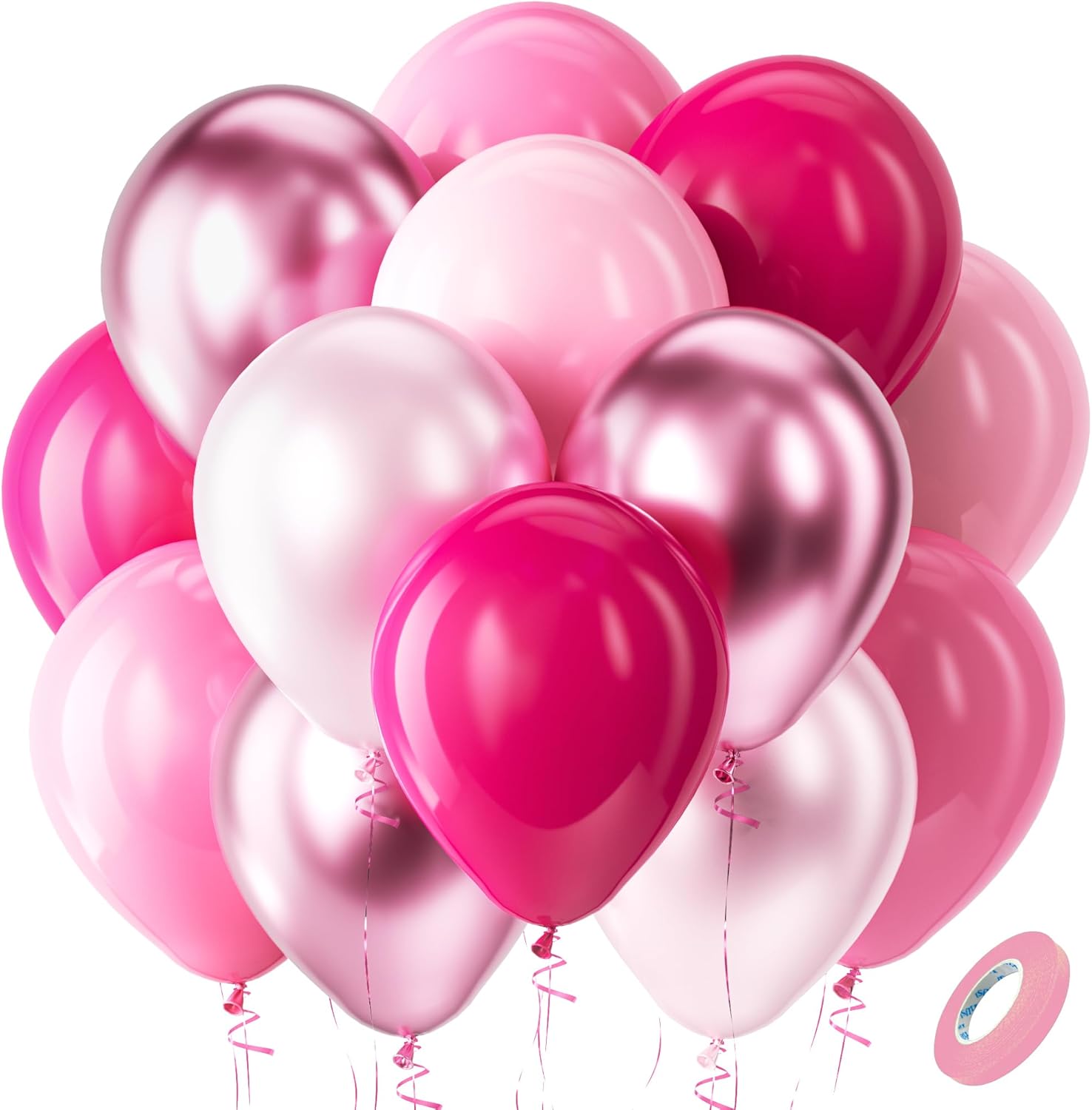 Assorted Pink Party Balloons-15pcs