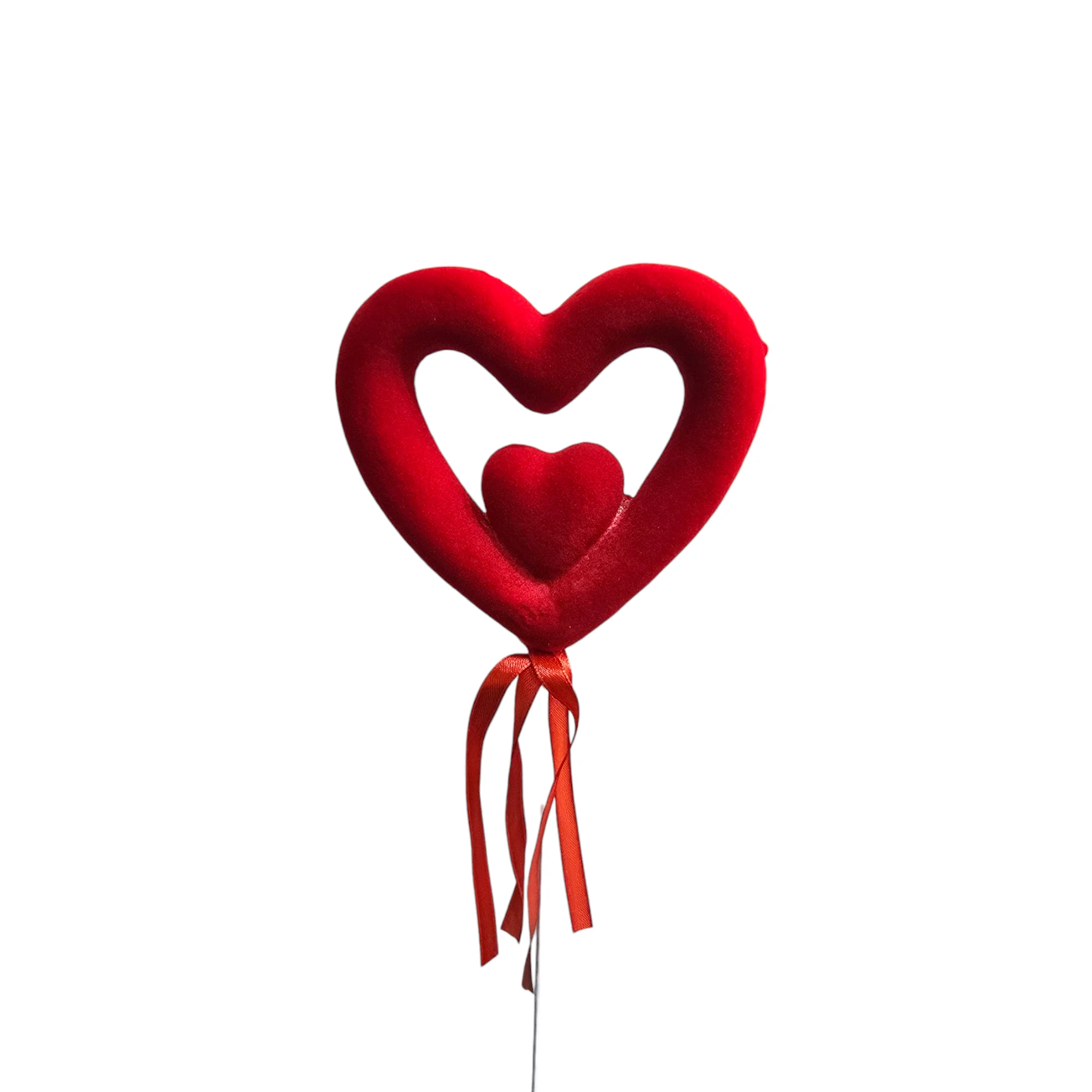 The "Double Heart" Red Velvet Topper Pick