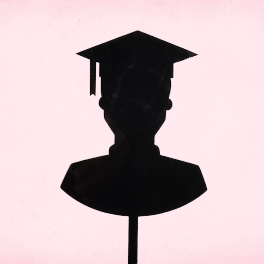 Graduate Silhouette cake Topper