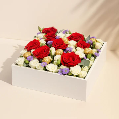 Luxury Floral Box with Chocolates