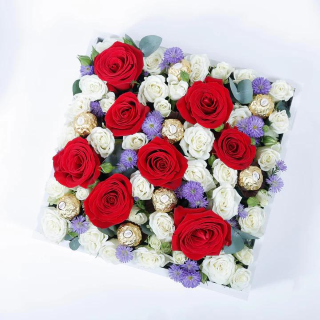Luxury Floral Box with Chocolates - Image 2