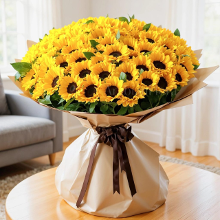 Golden Radiance 50 Sunflower Bouquet